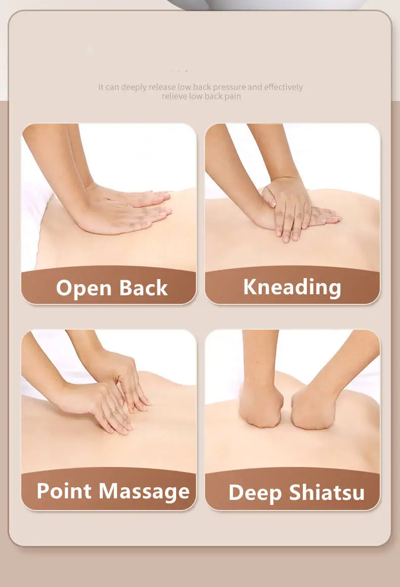 Home Car Back Pain Relief Kneading Vibration Massage Seat Cushion Shiatsu Neck and Back Massager Full Body Massage Chair Cushion