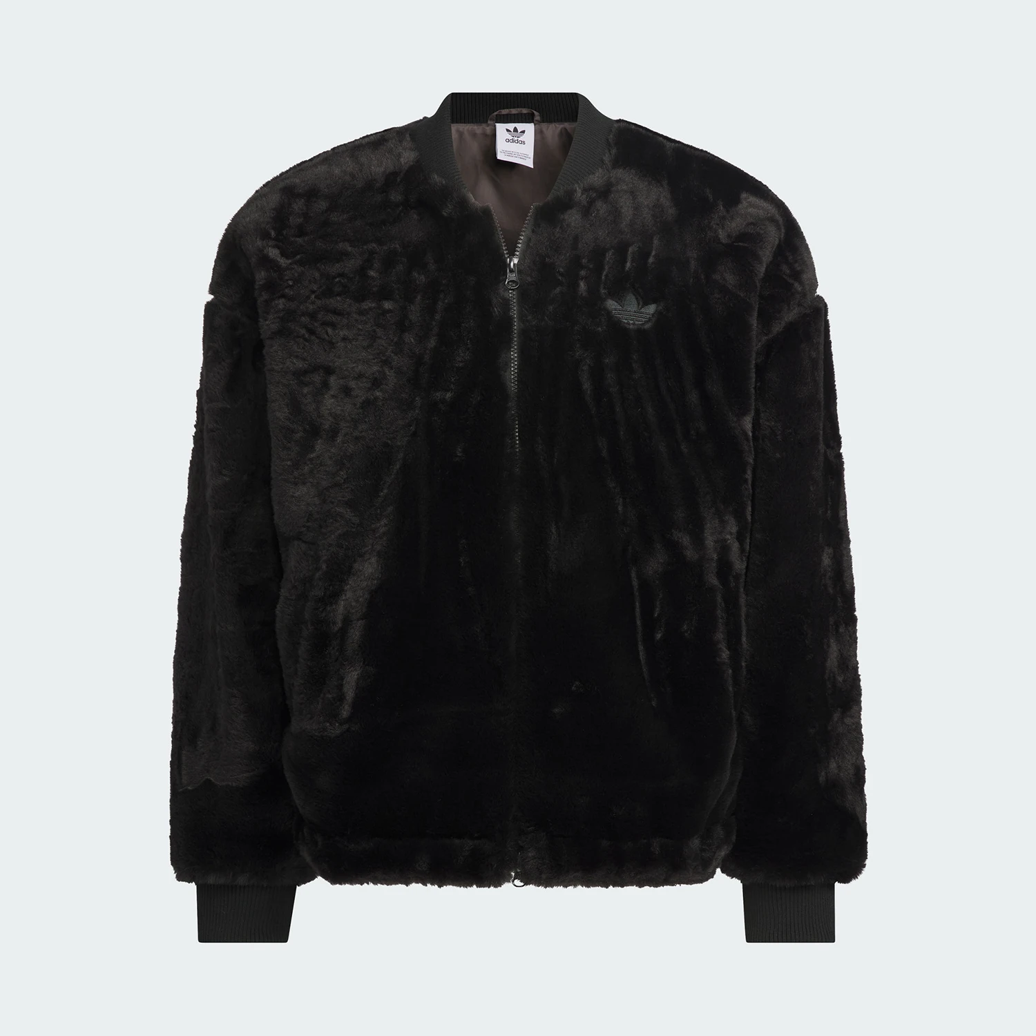 Adidas genuine Three Stripes Men's and Women's Faux Fur Warm Sports Jacket JD3776