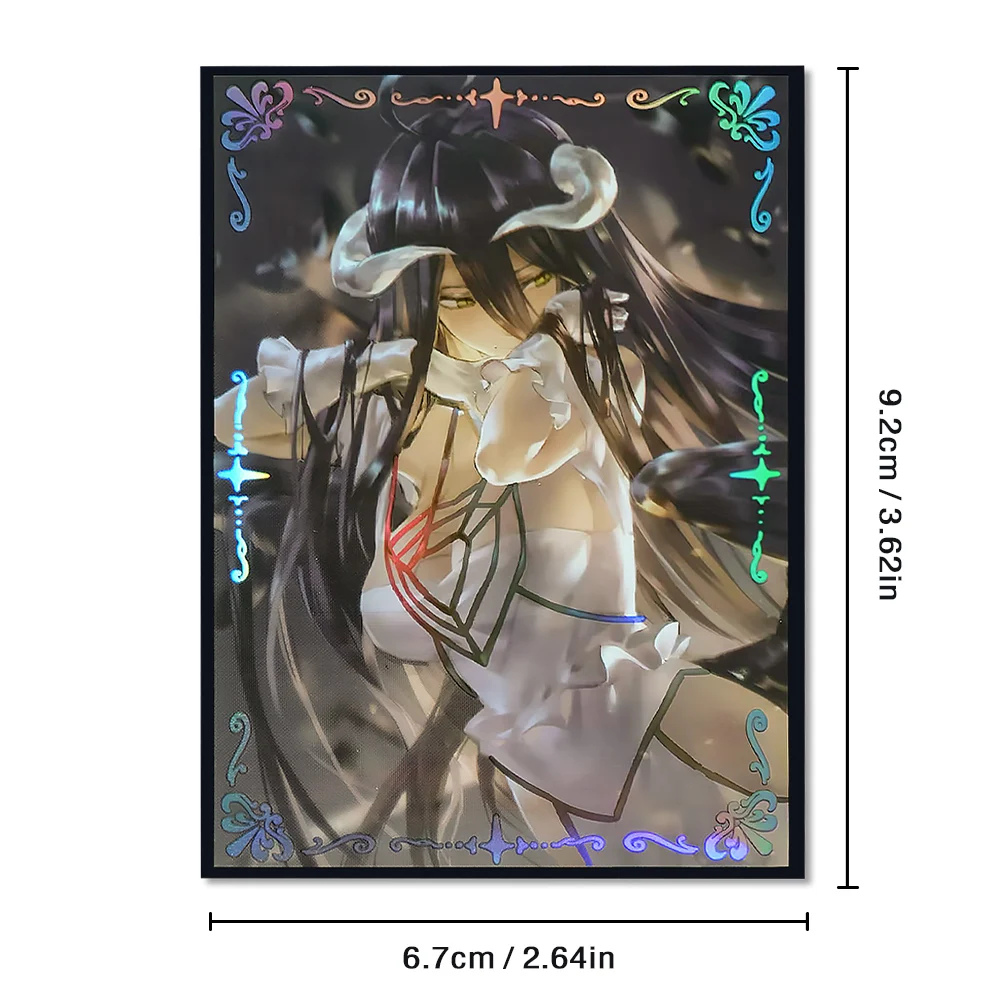 60PCS 67x92mm Overlord Themed Protector Sleeves Toploading Trading Holo Card Sleeves Protectors for TCG MTG PTCG Sport Card
