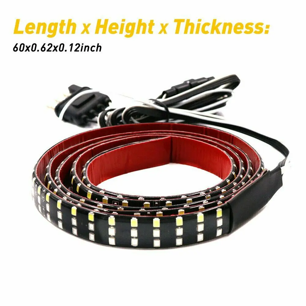 

НОВЫЙ 12 В 60-дюймовый светодиодный светильник для задних дверей грузовика, водонепроницаемая световая полоса, указатель поворота для пикапа, внедорожника, RV TD326