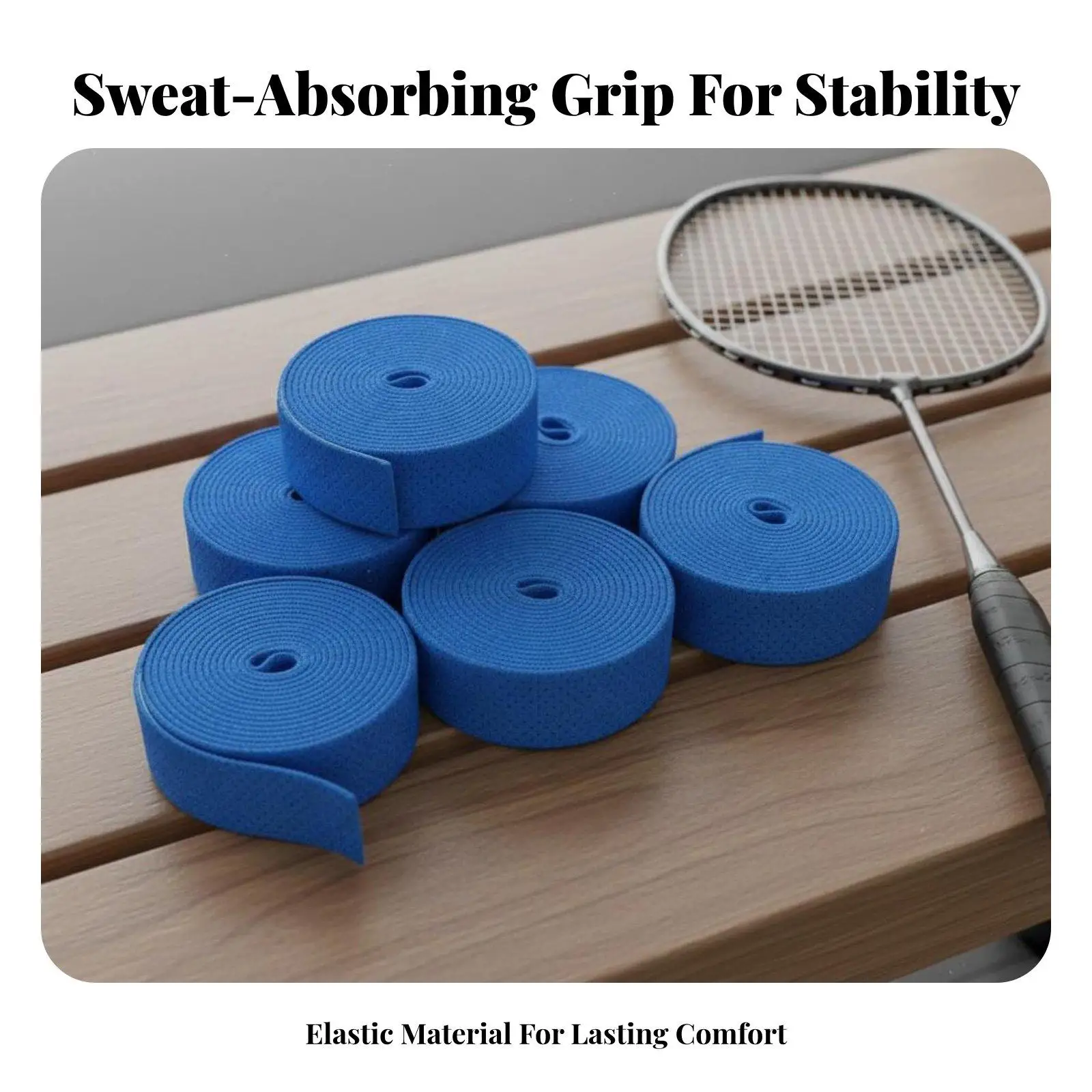 Versatile Racket Handle Grip Tape Non Slip Sweat Wicking Cushion Overgrip for Badminton Tennis Squash Table Tennis Paddles