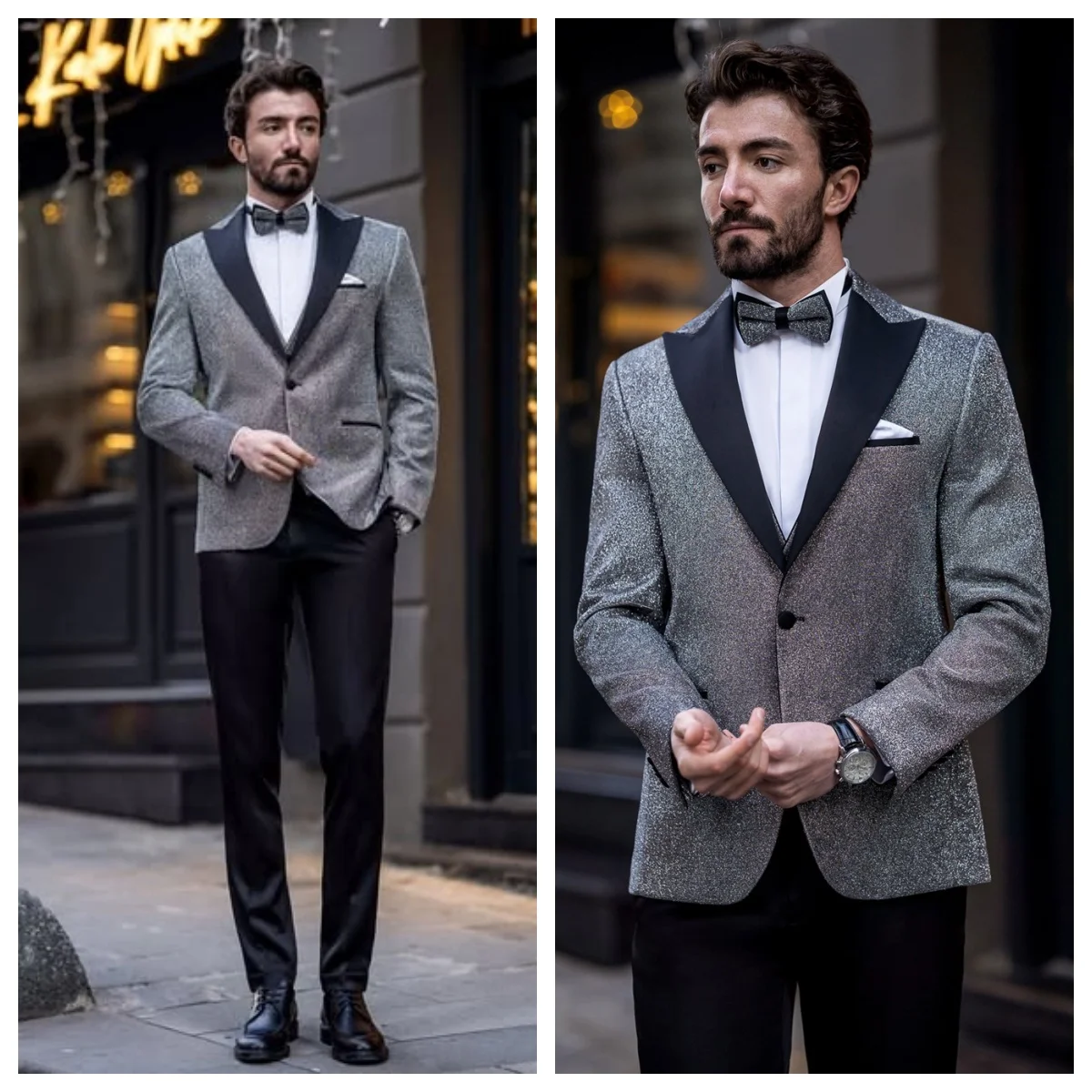 

Grey Man Wedding Suits 3Pcs Blazer Vest Pants Peaked One Button High Quality New Design Italian Business Office Wear Custom Made