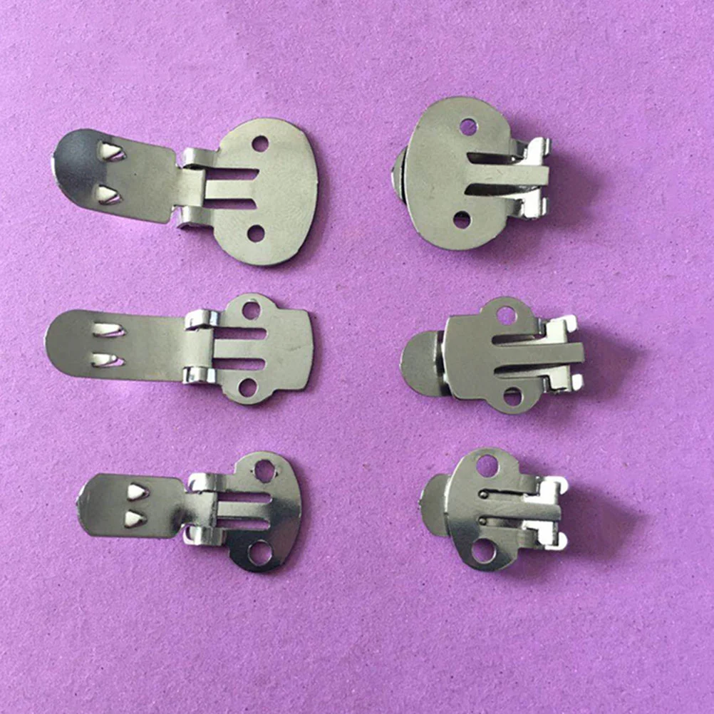 10 Pcs Stainless Steel Shoe Clips Black Boot Heels Crafts DIY Blank Metal Woman