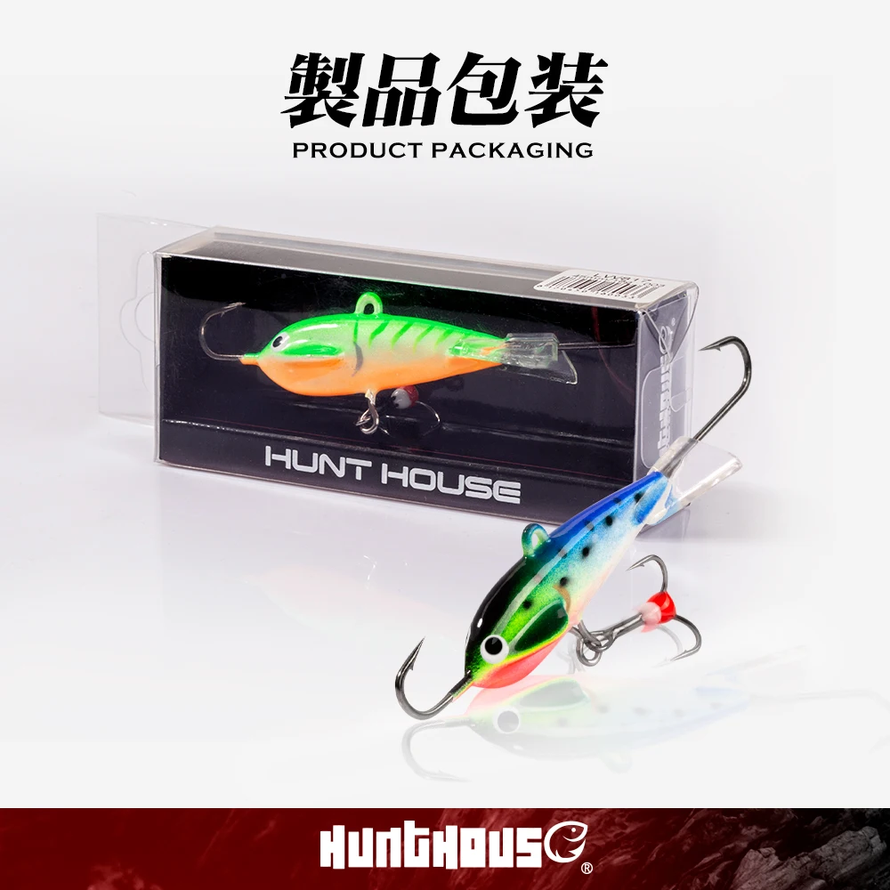 Hunthouse Fishing Winter Ice Lure Balance 30mm/5.5g 35mm/11g 45mm/18g Sinking Jigging Wobblers Bait For Bass Pike Perch Tackle