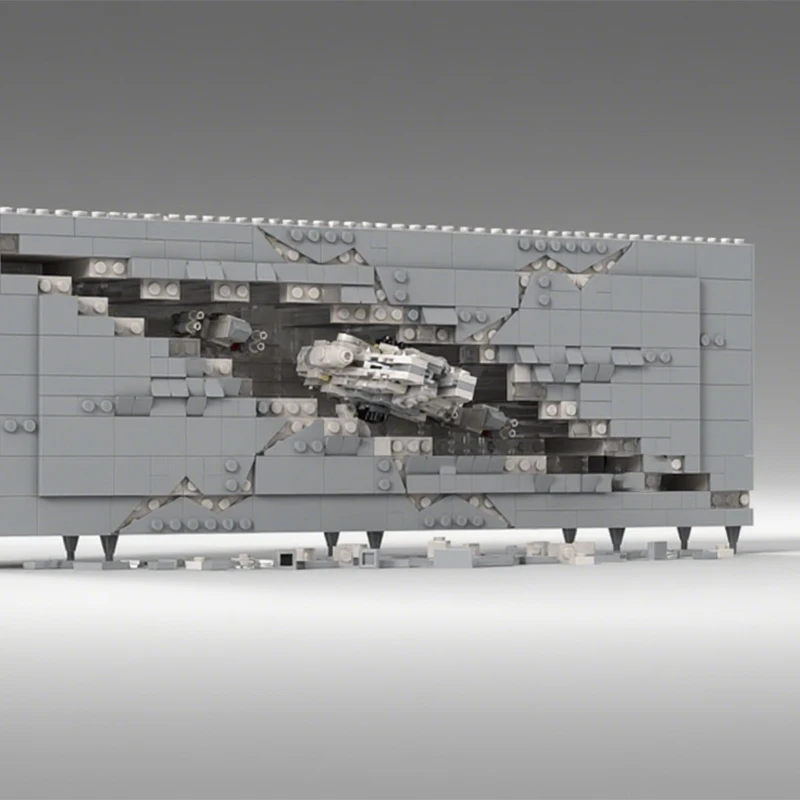821개 MOC 마이크로 디오라마 좁은 계곡 개념 파트 I 스타 배틀 블록 크리스마스 선물 부모-자녀 상호작용 창의적