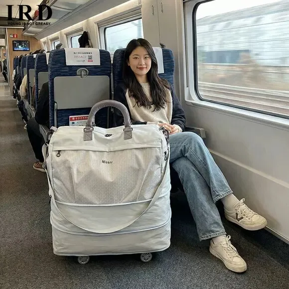 Large Capacity Portable Travel Bag Women's Wheel Bag Lightweight Luggage Bag with Universal Wheels Stackable Suitcase