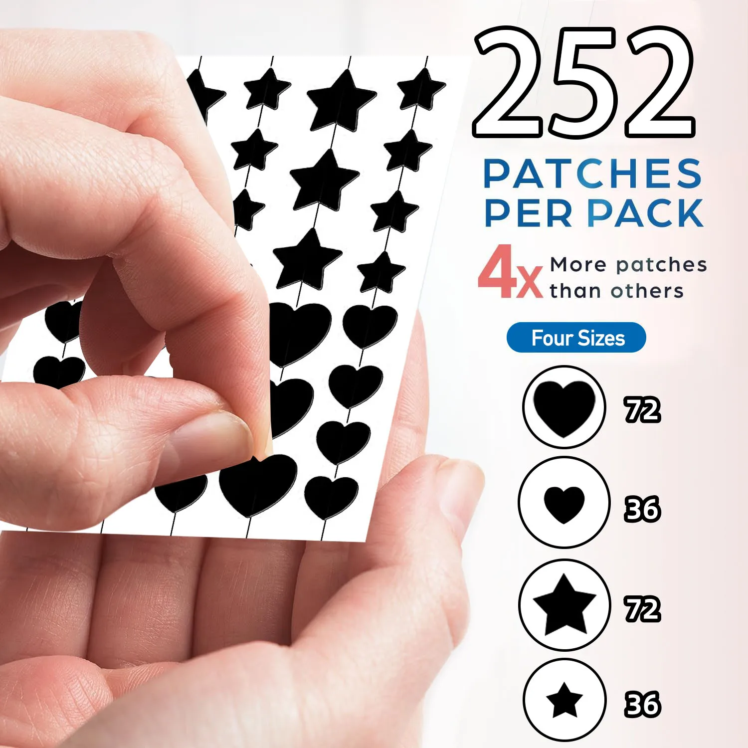 رقعة حب الشباب الغروانية المائية غير المرئية المقاومة للماء لتنظيف الوجه، ملحقات أداة جوهر مناسبة لجميع أنواع البشرة