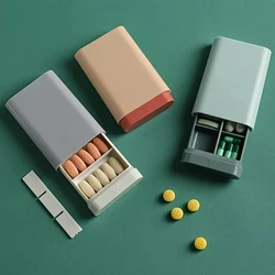 Portable Mini Travel Vitamin Pill Drawer Pill Box Container Organizer Storage Tablet 7 Days 6 Grids Medicine Fish Oils