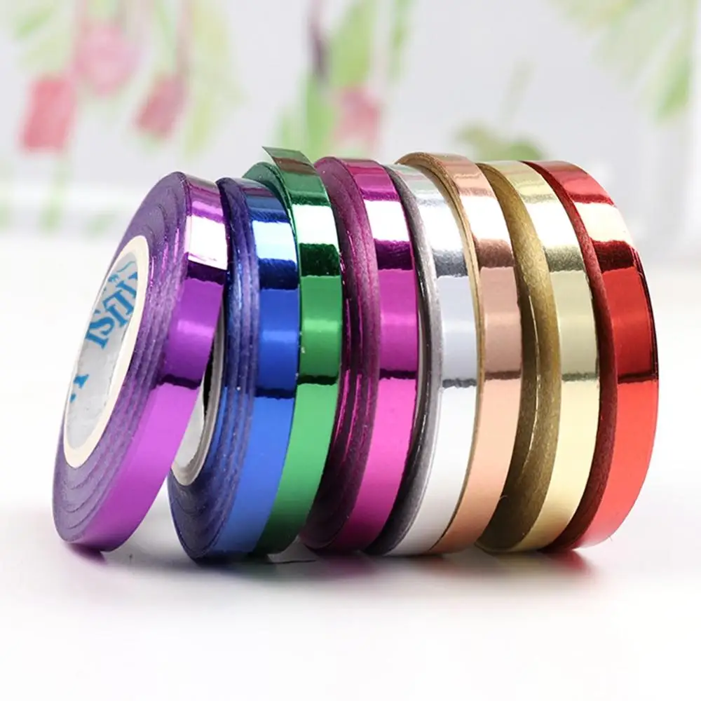 Christmas 10m Gift Wrapping Colorful Home Curling Balloon Rope Laser Ribbons Party Supplies Foil