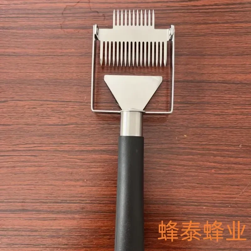 

Double headed plastic handle multifunctional stainless steel needle type honey cutting fork beekeeping tool scraper shovel