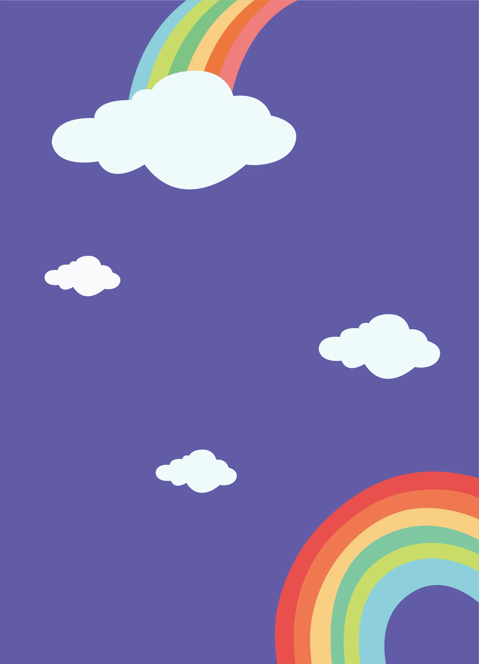 10pc/lot  Color Rainbow Party Invitations Card Sun Cloud Party Greeting Cards Birthday Party Favor Decorations