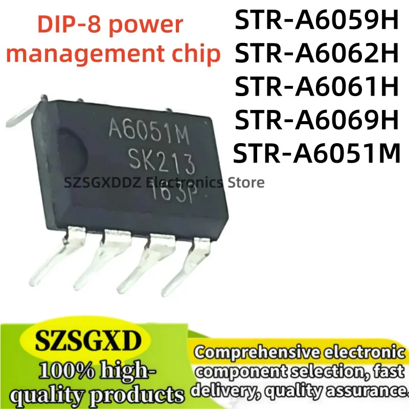 10 units/lot 100% new STR-A6059H A6059H DIP8 A6061H A6062H A6069H STR- A6051M DIP-8 Power management chip In StockP