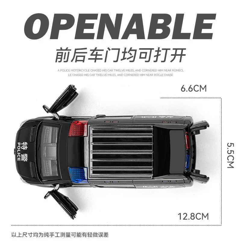 1:36 Feuerwehrauto, Polizeifahrzeug, Krankenwagen, Druckguss-Spielzeugauto-Modell, zurückziehbar, Sound und Licht, Autosammlung, Geschenk für Jungen und Kinder