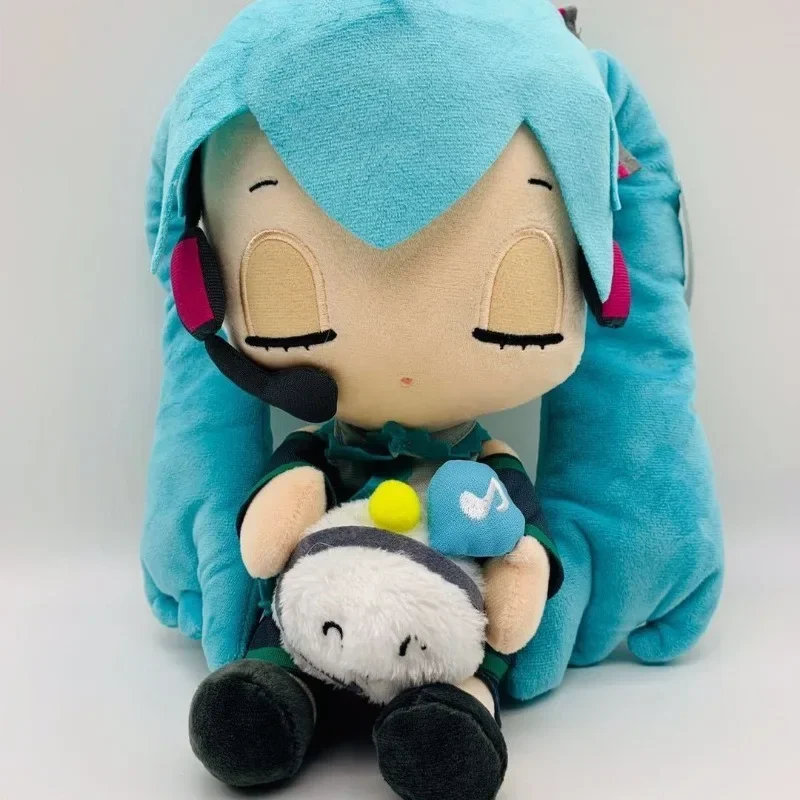 Kawaii Hatsune Miku Plush Doll Anime  Lovely Girl Student Hug Onions Miku Cartoon Room Decorate Children Plush Fur Doll New