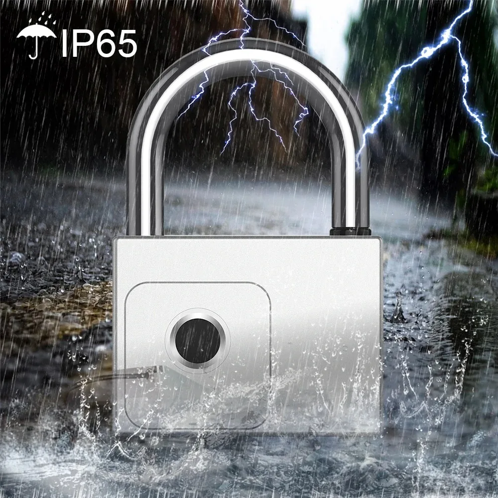 CDOK P70 Tuya Bluetooth Smart Padlock, Heavy Duty Padlock for Warehouse, IP65 Waterproof, Built-in Rechargeable Aluminum Battery