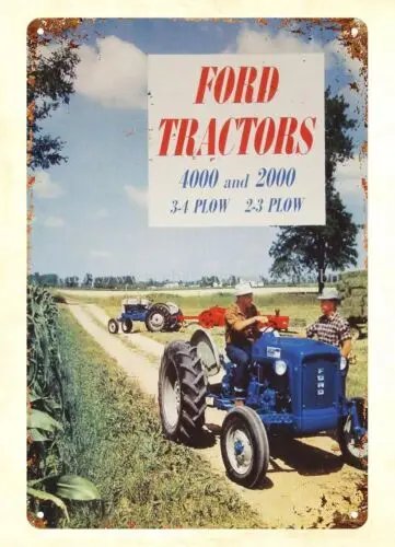 bedroom decor ideas 1960s agricultural machinery  Tractor metal tin sign