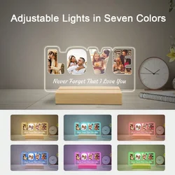 Multifunctional Personalized Acrylic Photo Plaque Modern Desktop Decor Custom Birthday Gift for Daughter Son Wife BestDad Father