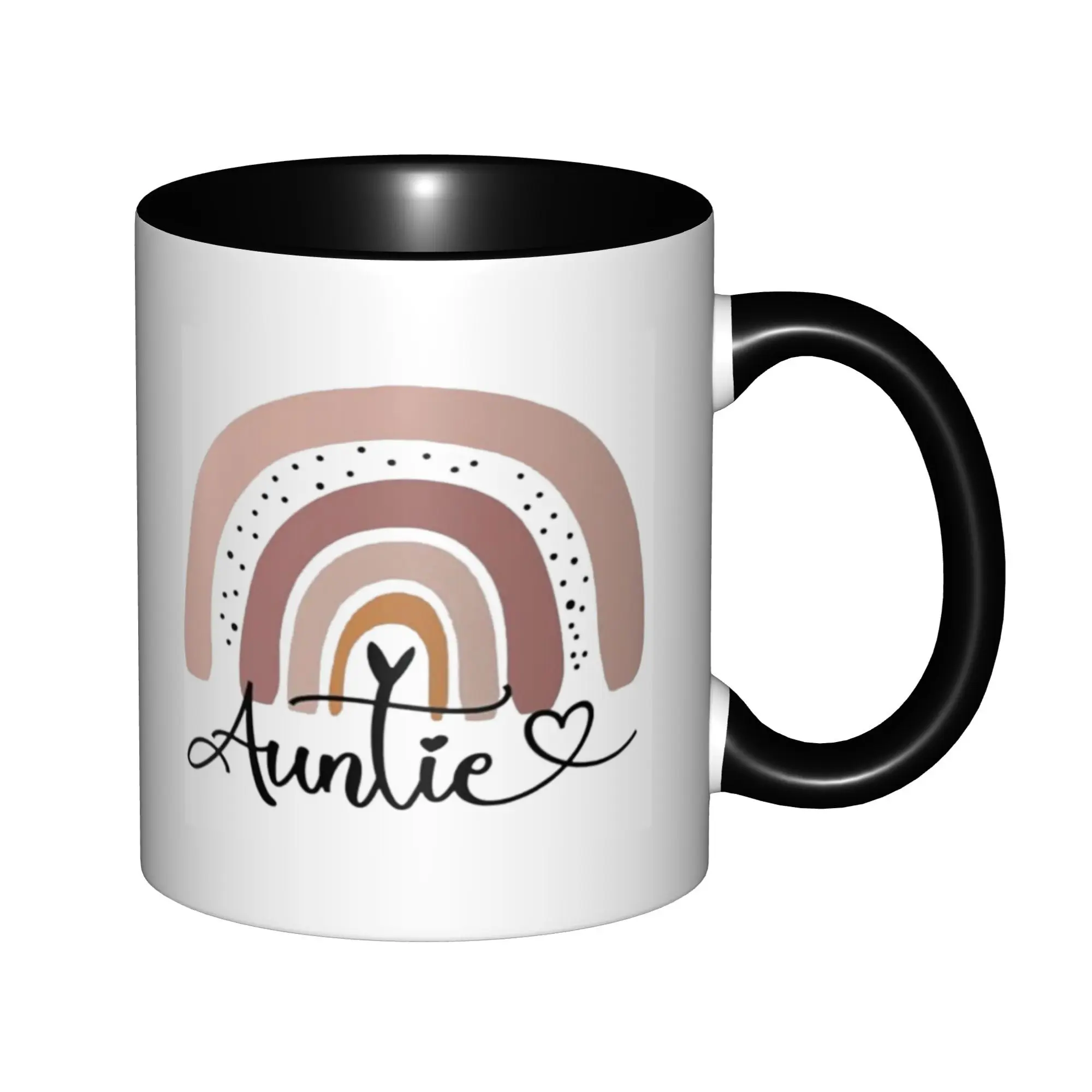 

Auntie Birthday/Christmas Gift from Niece/Nephew Mugs With Black Handle Birthday Coffee Mugs Ceramic Tea Cups 11oz