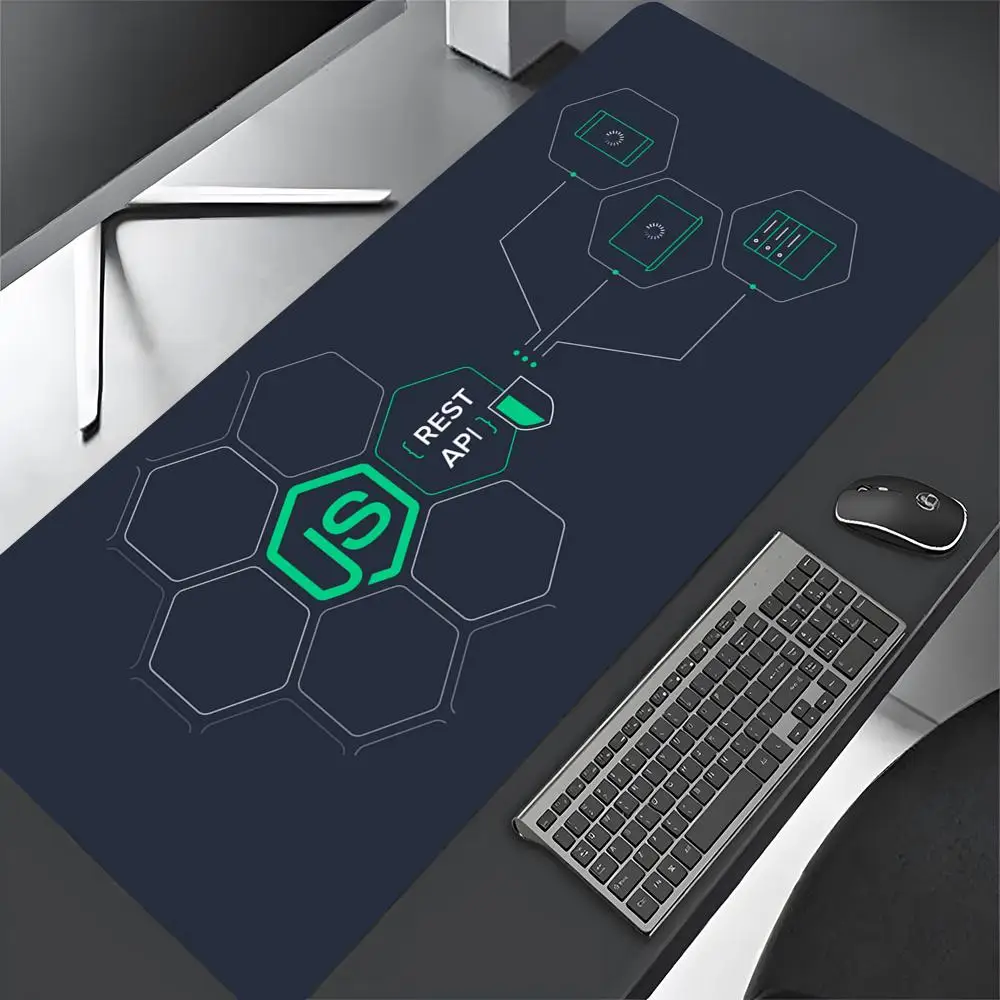 NodeJS JavaScript Mouse Pad Gaming desk decoration Mousepad Large 900x400mm MouseMat Gamer XXL Mause Carpet PC Desk