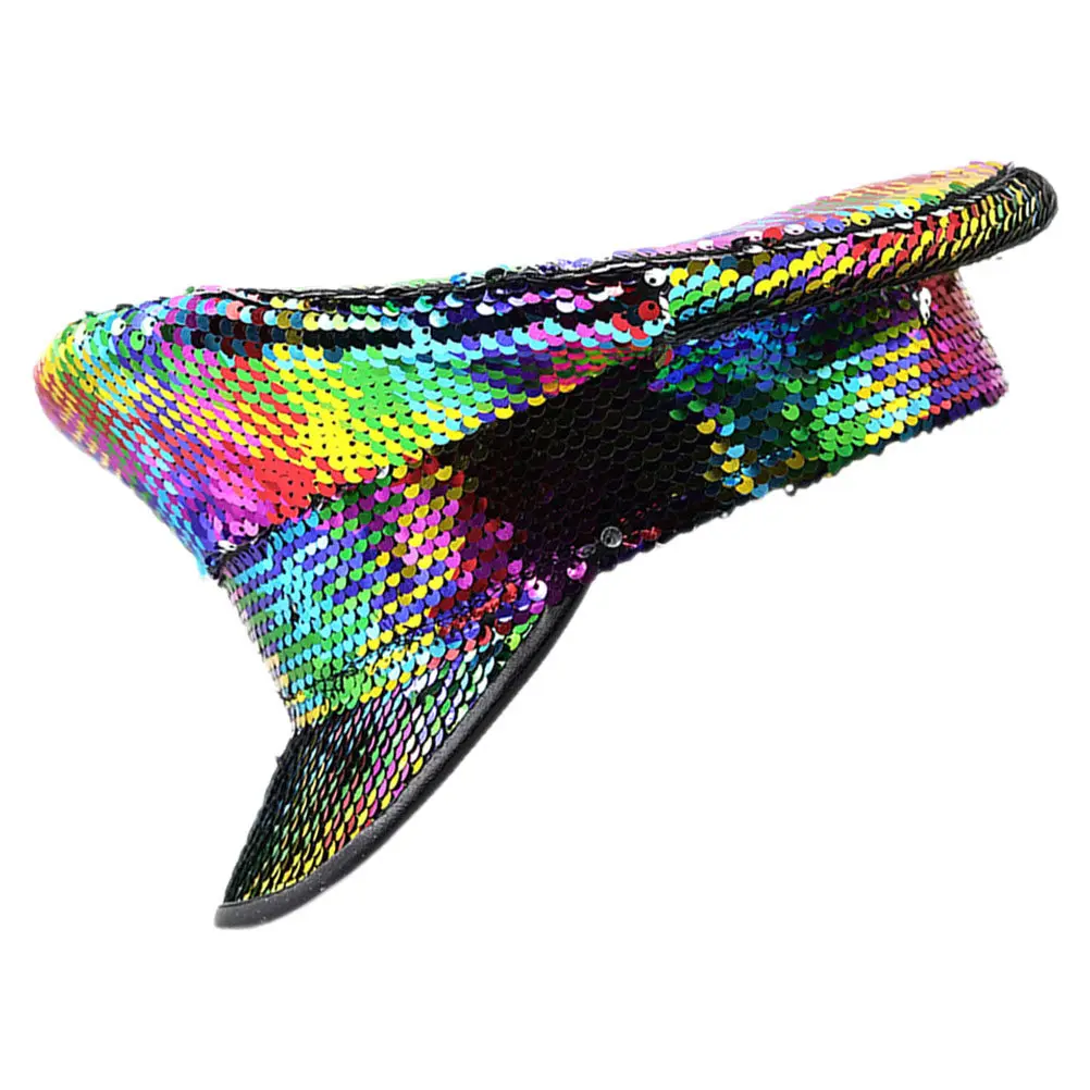 

Disco Party Hat Navy Color Sequin Shiny Hen Party Carnival Decorative Women Fashionable Stylish Lightweight Disco Hat