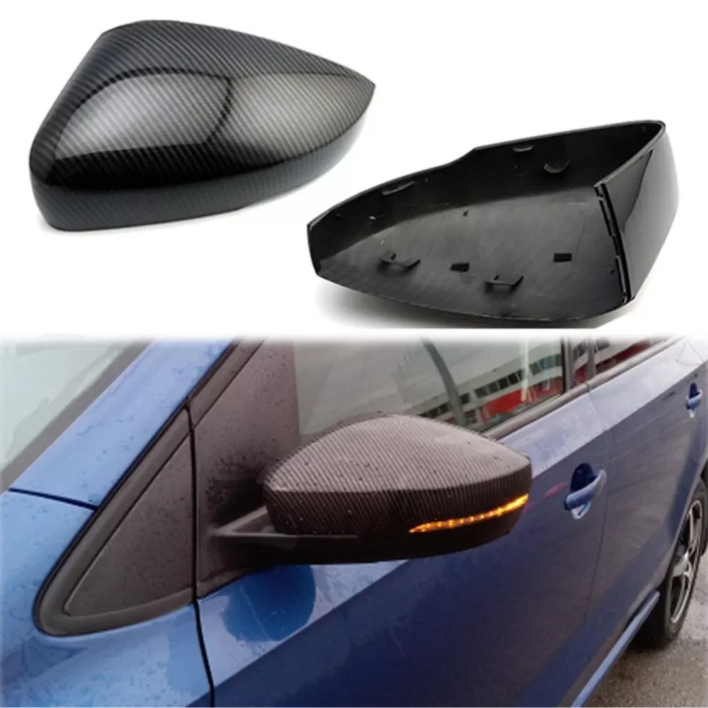 

Pair Replacement Rearview Side Mirror Covers Cap For Volkswagen VW Polo MK5 6R 6C 2009-2017 Side Door Mirror Cover Trims