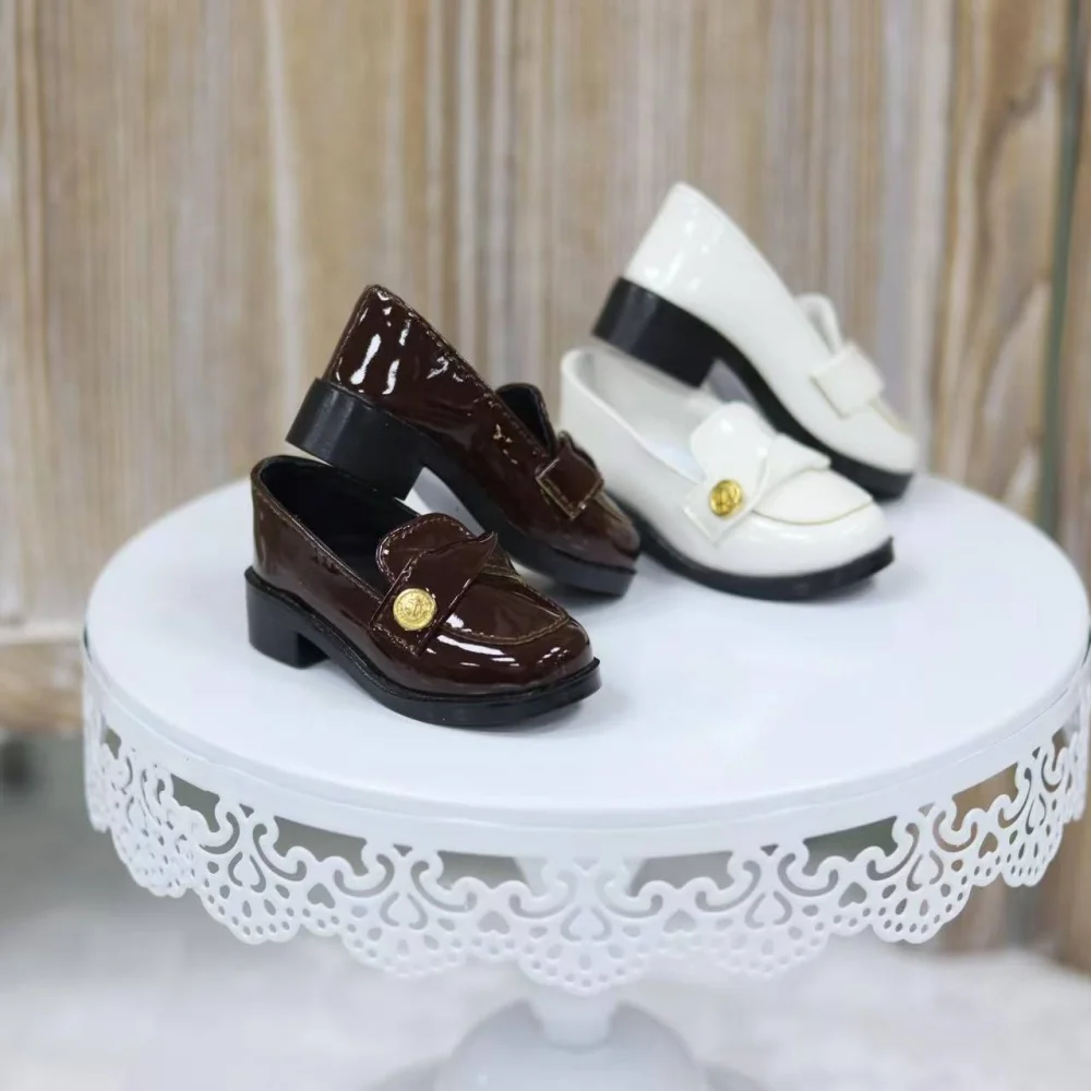 

BJD/SD 1/3 Doll Shoes Gold Coin button Tie Small leather shoes BJD Doll accessories