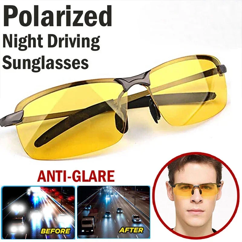 Day Night Car Vision Driver\'s Eyewear Anti Anti-Glare Night Vision Driver Goggles Night Driving Enhanced Light Glasses Anti-UV