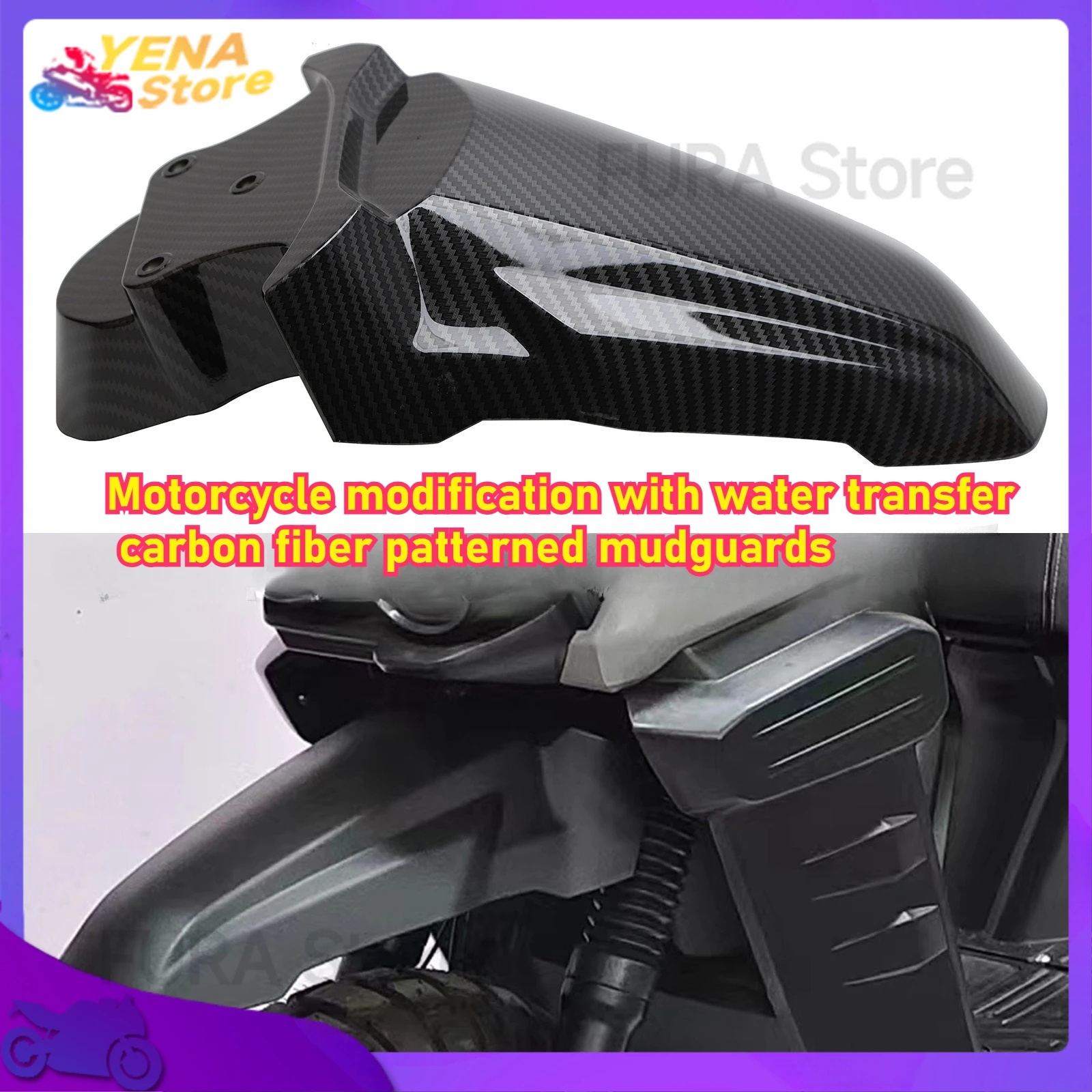 

The carbon fiber motorcycle front mudguard is suitable for the Zuma Tank 150CC motorcycle modification accessories