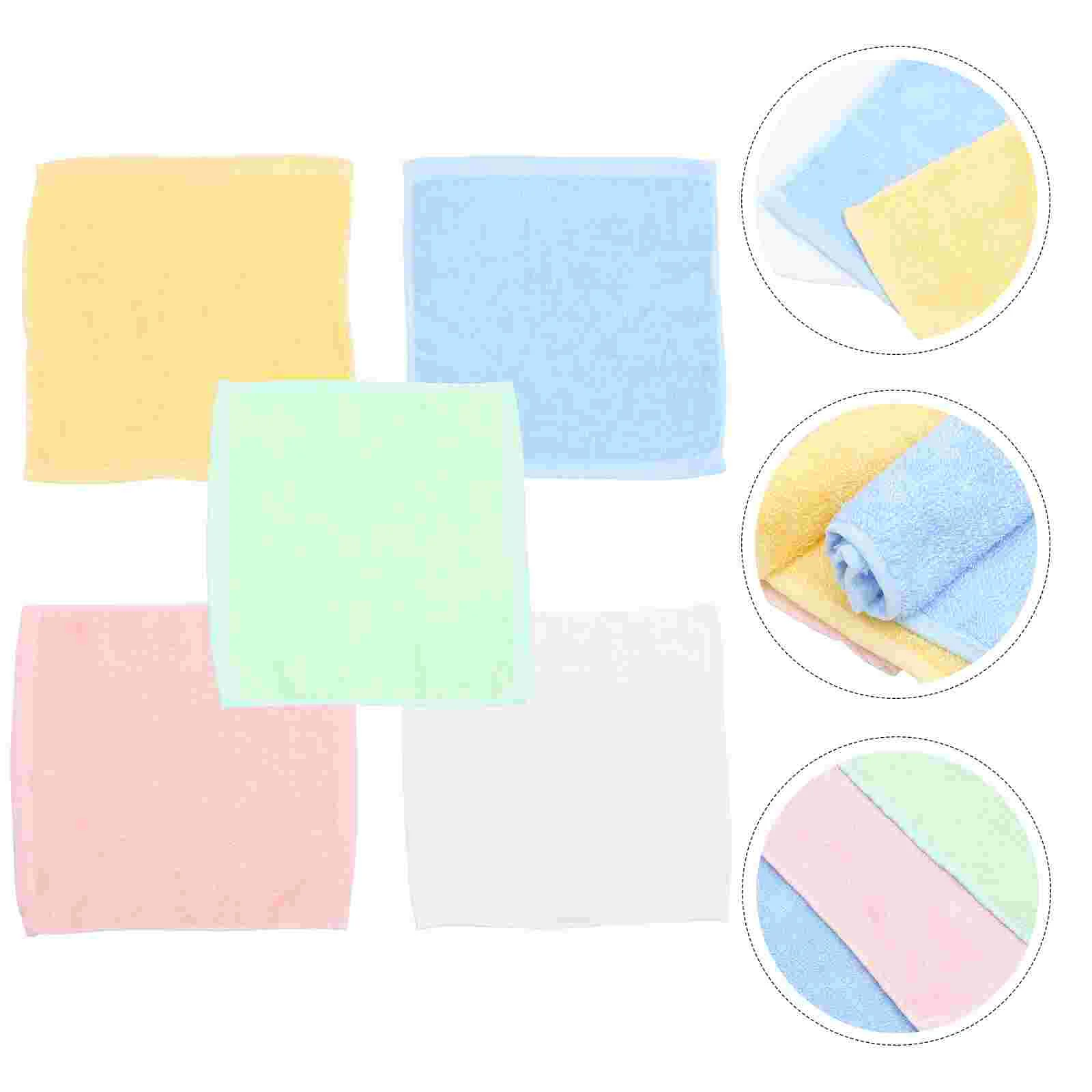 10 Pcs Small Square Towel Children's Saliva Sweat Handkerchief Comfortable Baby Washcloths Towels Thicken Guest Portable