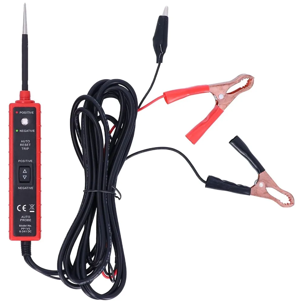 

6-24V Power Probe Electrical Circuit Tester Detector Professional Auto Diagnostic Tool with 14.8ft Cable Universal Car Repair Ki