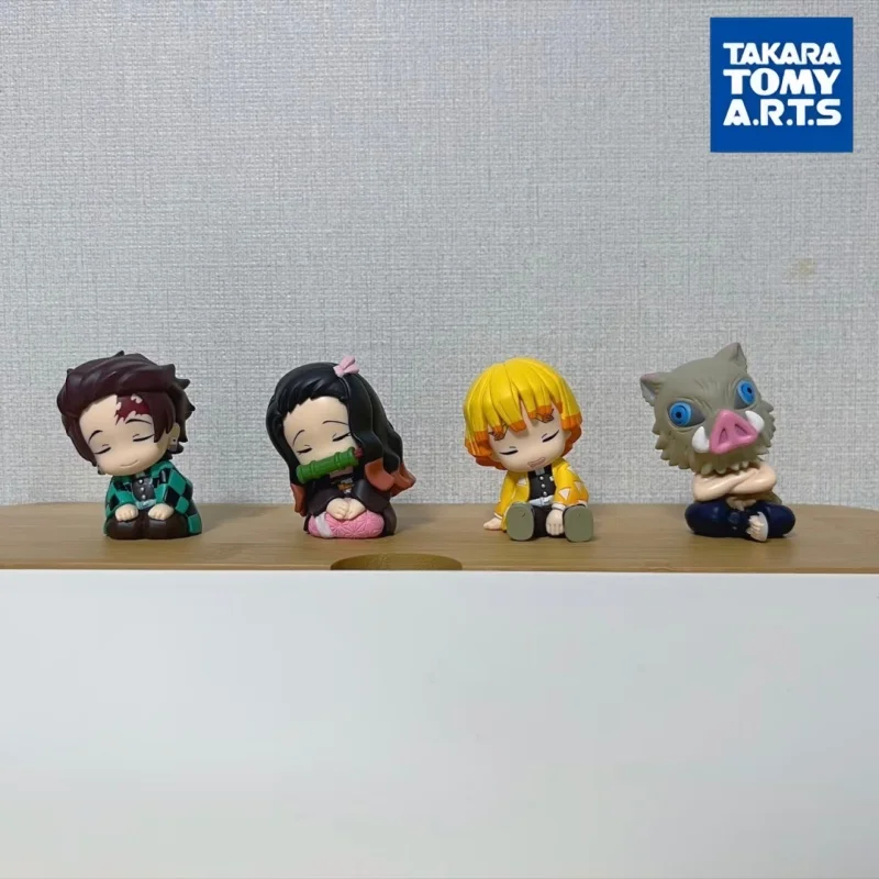 

Takara Tomy Demon Slayer Gashapon Figure Sleeping Sitting Tanjiro Nezuko Zenitsu Inosuke Mini Pvc Collectible Desktop Decoration