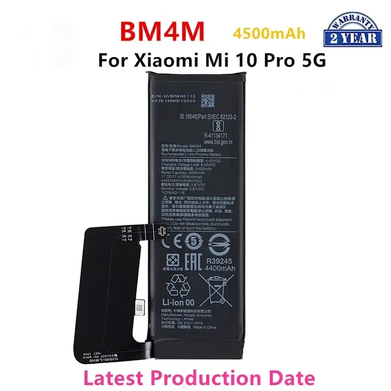 Brand New  BM4M 4500mAh Battery For  Xiaomi Mi 10 Pro 5G BM4M High Quality Phone Replacement Batteries+Tools