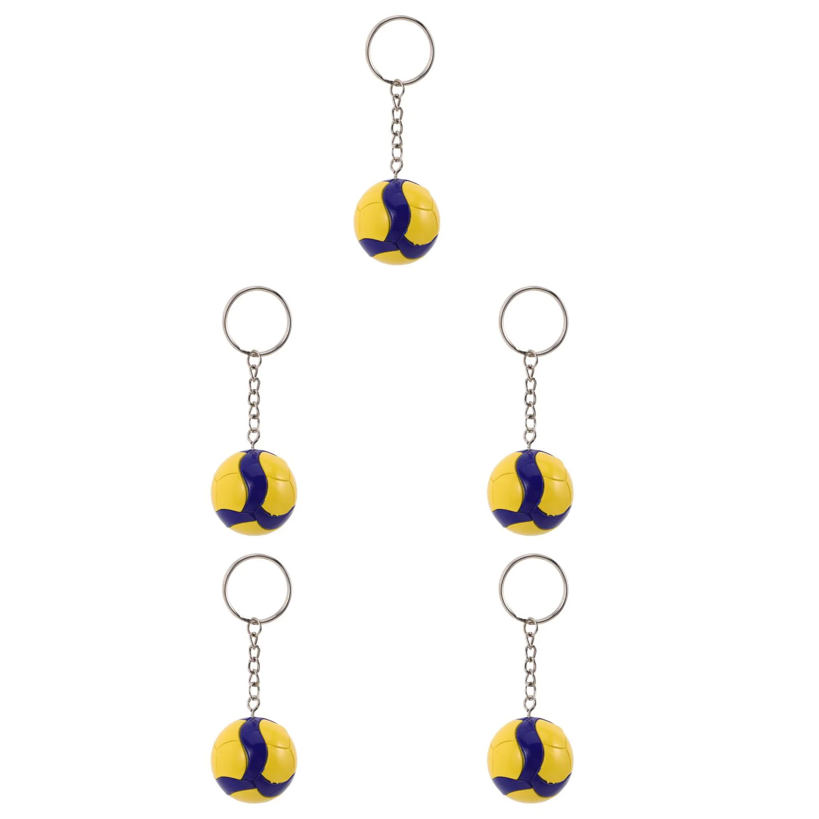 5pcs Mini Volleyball Keychain PVC Zinc Alloy Craftsmanship Sports Events Competitions Personal Collections Unique Design