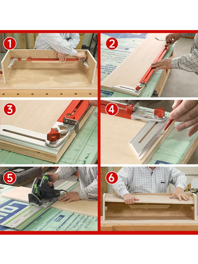 Stair Tread Template Tool Professional Shelf Scribe Tool Stair Measuring Tool Jig for Risers Wall Partitions Shelf Floor Stairs