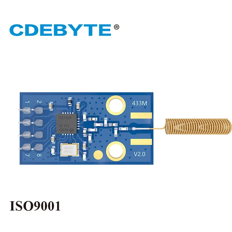 CC1101 Wireless Transceiver Module 433MHz 10dBm SPI SMD DIP E07-M1101D-TH Spring Antenna RF Transmitter And Receiver CDEBYTE