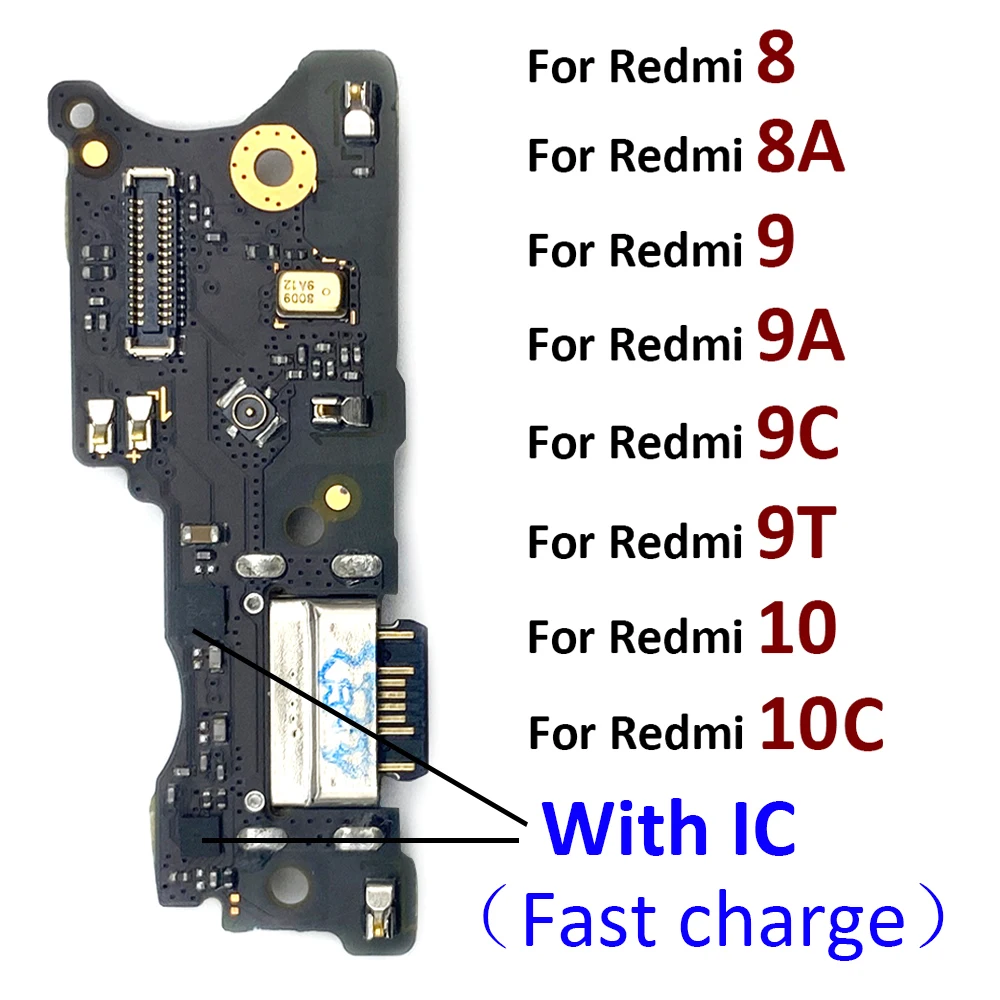 USB Charging Port Micro Dock Connector Board Flex Cable For Xiaomi Redmi 9 9C 9A 9T 8 8A 10 10A 10C Prime 12 12C 13 13C 4G 5G