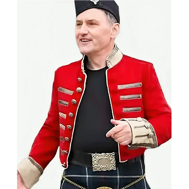 

Custom Made Movie A Castle For Christmas Lee Ross Thomas Red Military Jacket Adult Mens Wool Uniform Jacket Coat