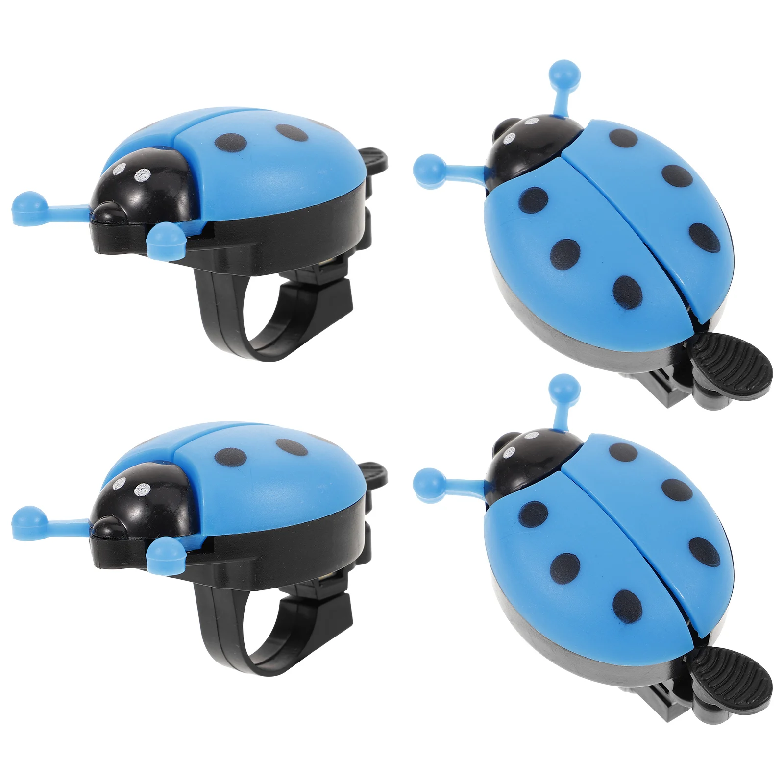 

4pcs Bicycle Bell Kids Tricycles Ladybug Design Plastic Accessories Loud Sound Handlebar Decorative Toddler Ring Bike