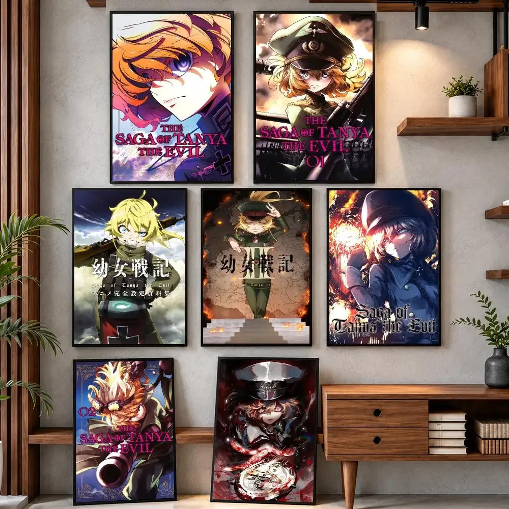 anime Saga of Tanya the Evil Poster HD Poster Printing Cozy Warm Style Home Decor for Bedroom Corridor Cafe Gift