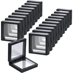 20pcs Black 3D Floating Frame Display Holder Stands Coin Display Case 3D Floating Jewelry Frame for Challenge Coins