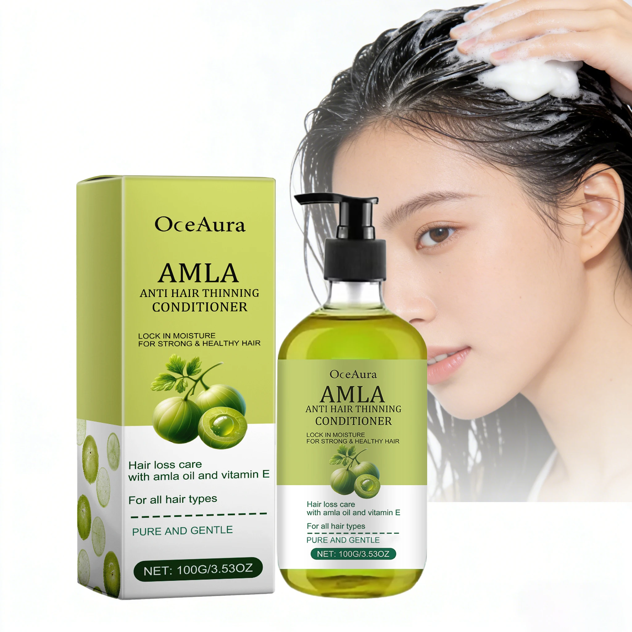 

100G Amla Hair Conditioner Daily Moisturizing & Nourishing Repair Cracked Improve Smoothness Reduce Spilt End Hair Conditioner