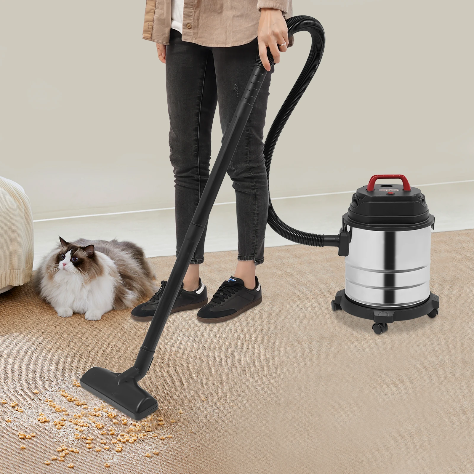 Vacuum Cleaner Household High-Power Beautiful Seam Bucket Vacuum Dry and Wet Blowing Multi-Purpose Powerful Vacuum Cleaner