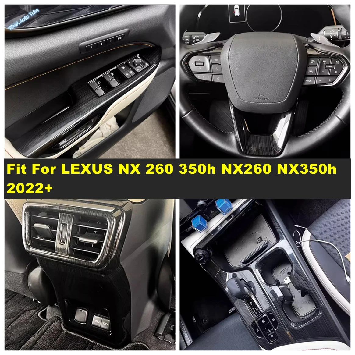 ABS Auto Steering Wheel / Gear Shift Box / Glass Lift Cover Trim Accessories For LEXUS NX 260 350h NX260 NX350h 2022 2023 2024