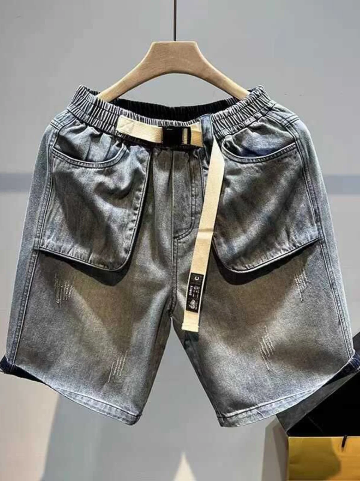 

Джинсы Waed Denim для мужчин, в американском ретро-стиле, свободного кроя, повседневные, рабочие, молодежные, летние, трендовые