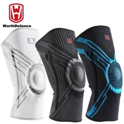 WOSWEIR 1 PC 실리콘 패딩 농구 무릎 패드 Patella Brace Kneepad 공동 지원 피트니스 압축 슬리브 프로텍터