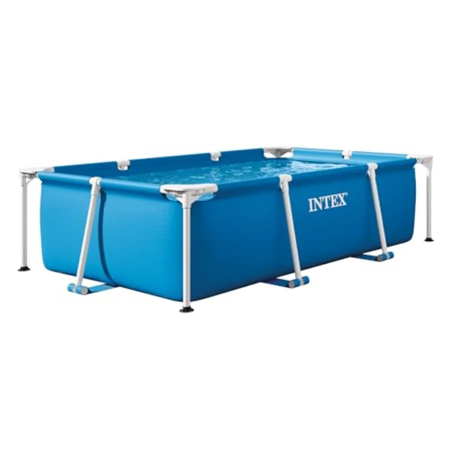 Rectangular Frame 7 ft 2 in x 4 ft 11 in x 23 in Above Ground Pool Swimming Pool with Steel Frame Pump Not Included