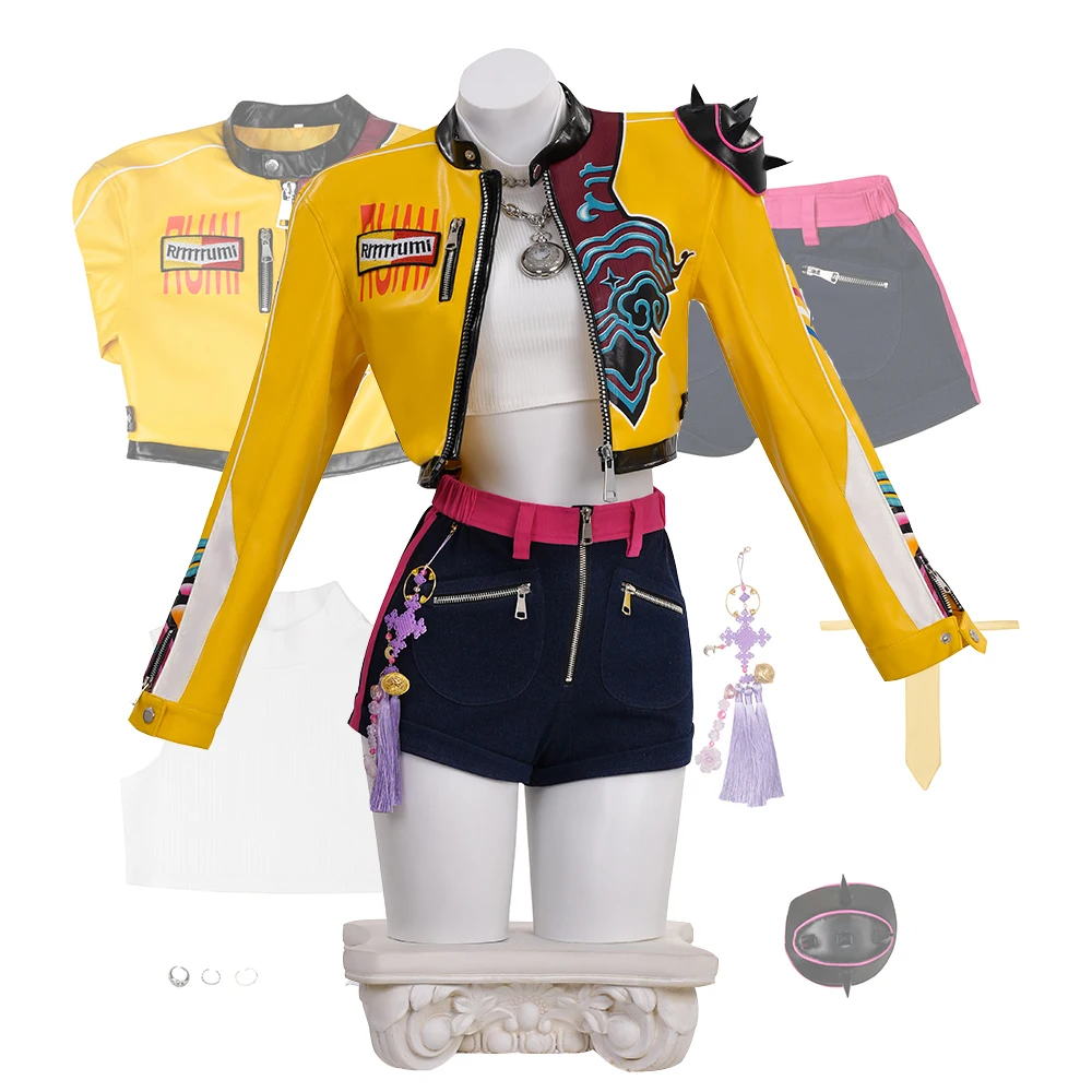 Costume cosplay festa di Halloween Kpop Demone Femmina adulta Hunter Rumi Costume mimetico cosplay di alta qualità