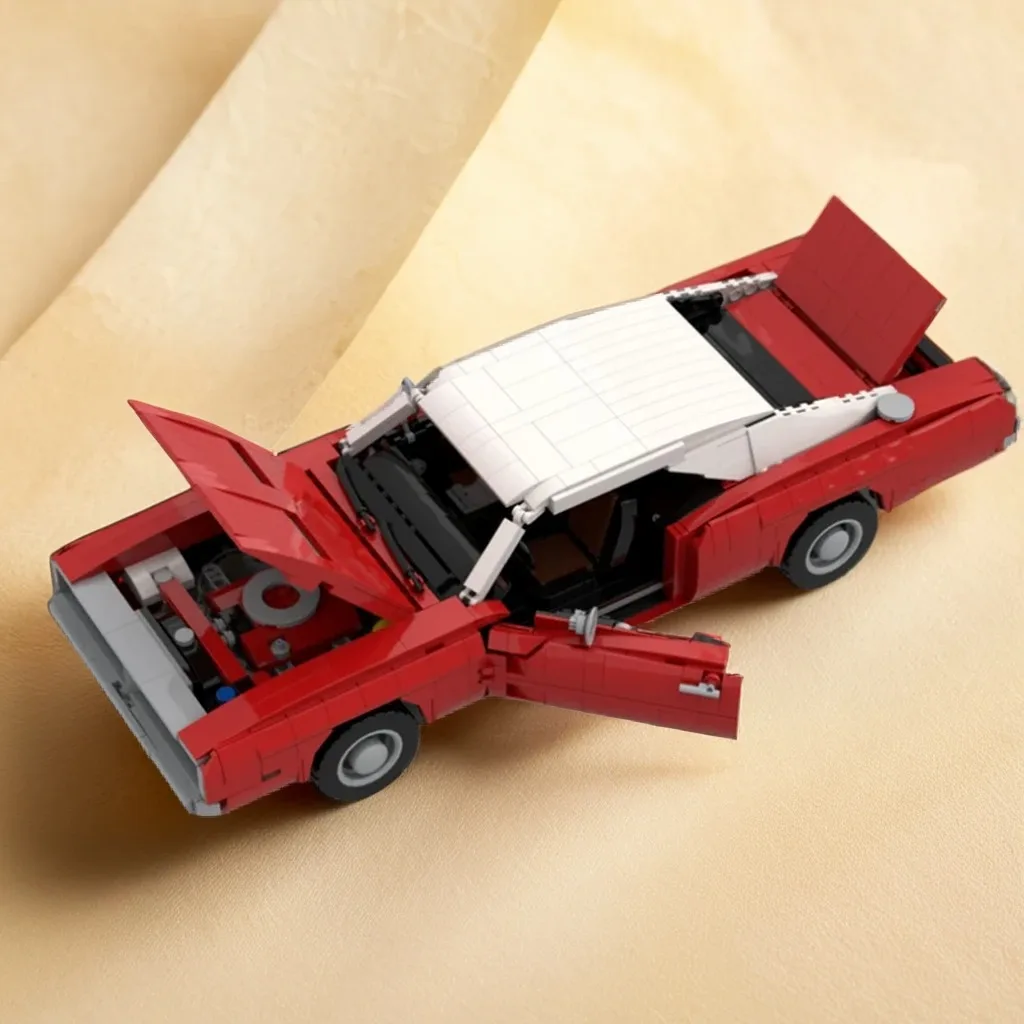 

NEW 1615PCS MOC Creative Model Dodge Charger Technology DIY Assembly Bricks Display Birthday Gift Collectible Decoration Home