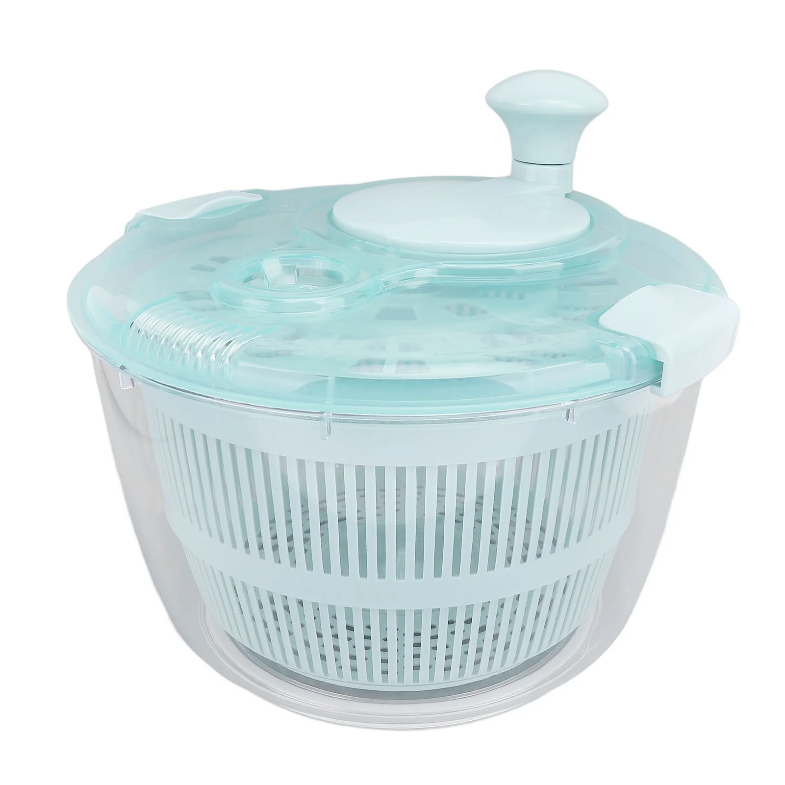 Salad Spinner Lake Blue 5L Fast One Handed Manual Salad Washer Spinner for Vegetable Fruit Lettuce