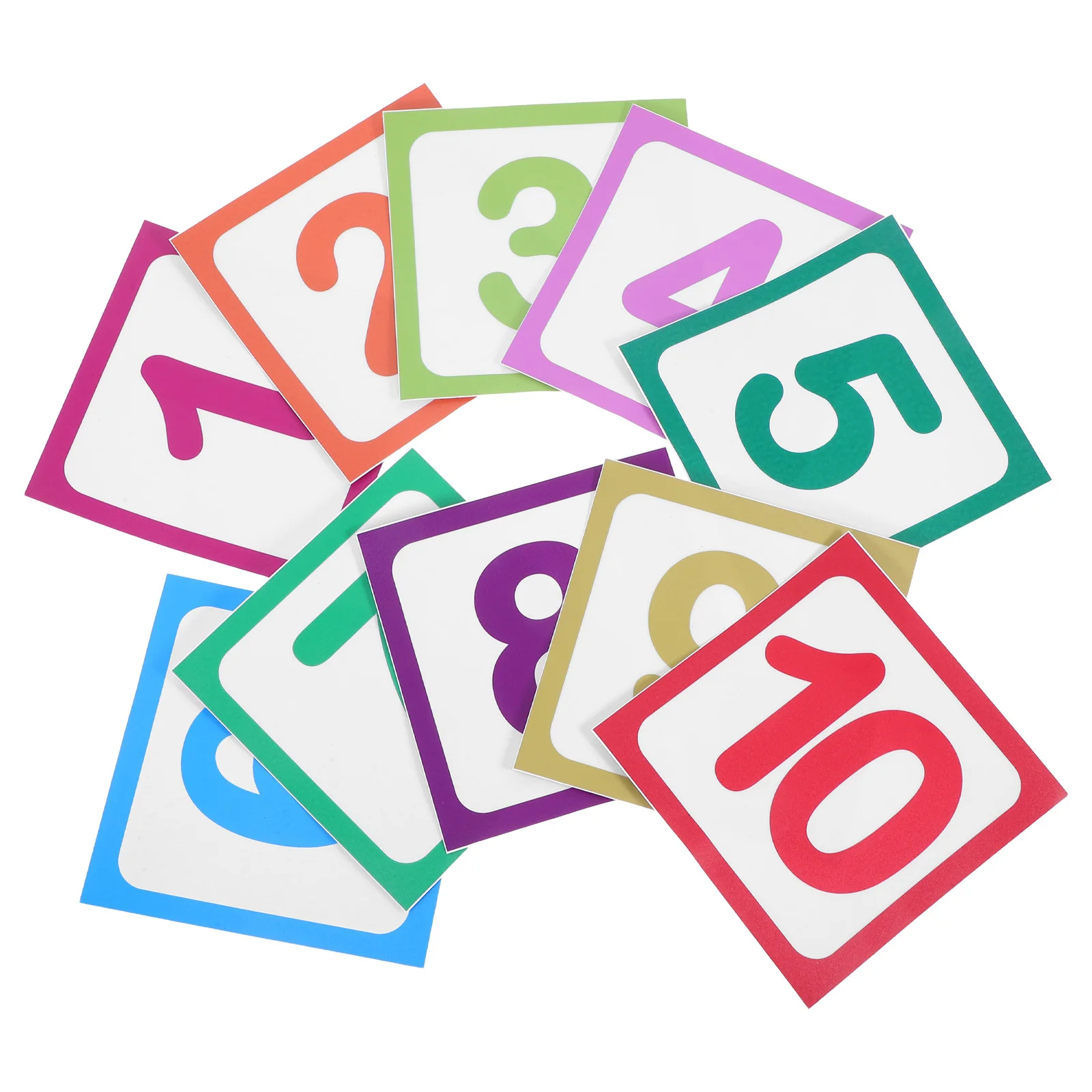 

10Pcs Number Hopscotch Game Floor Stickers Frosted Anti-Slip Self-Adhesive Room Wall Decals Educational Playroom